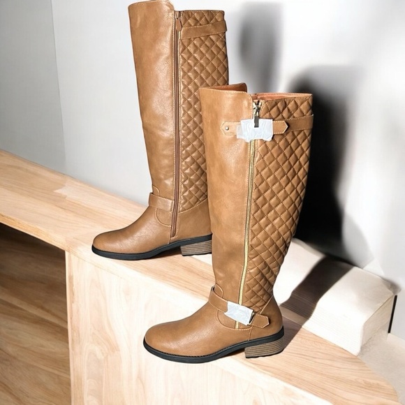 DREAM PAIRS Women’s knee-high boots, chunky, block heel Sz 10 - Picture 2 of 6